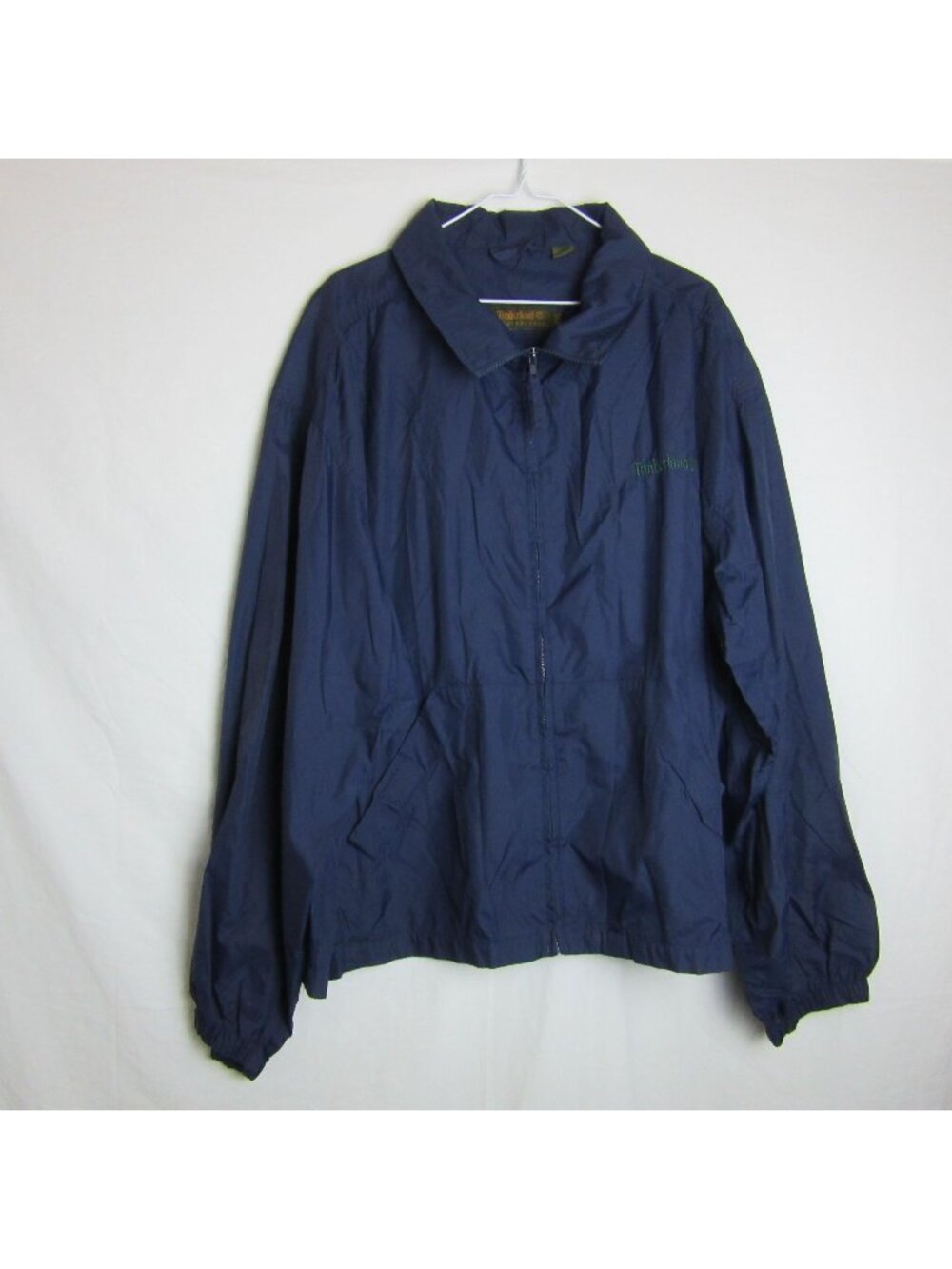 Timberland Weathergear Jacket Navy Blue Full-Zip Mens XXL Nylon Rain Windbreaker